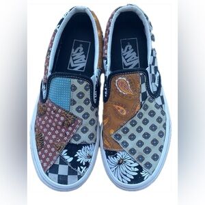 VANS ERA Tiger Patchwork Shoes Slip On Canvas Sneakers
